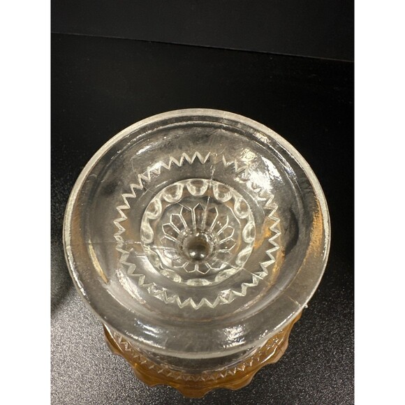 Antique EAPG Gold Flash Covered Compote 7" - Picture 10 of 10